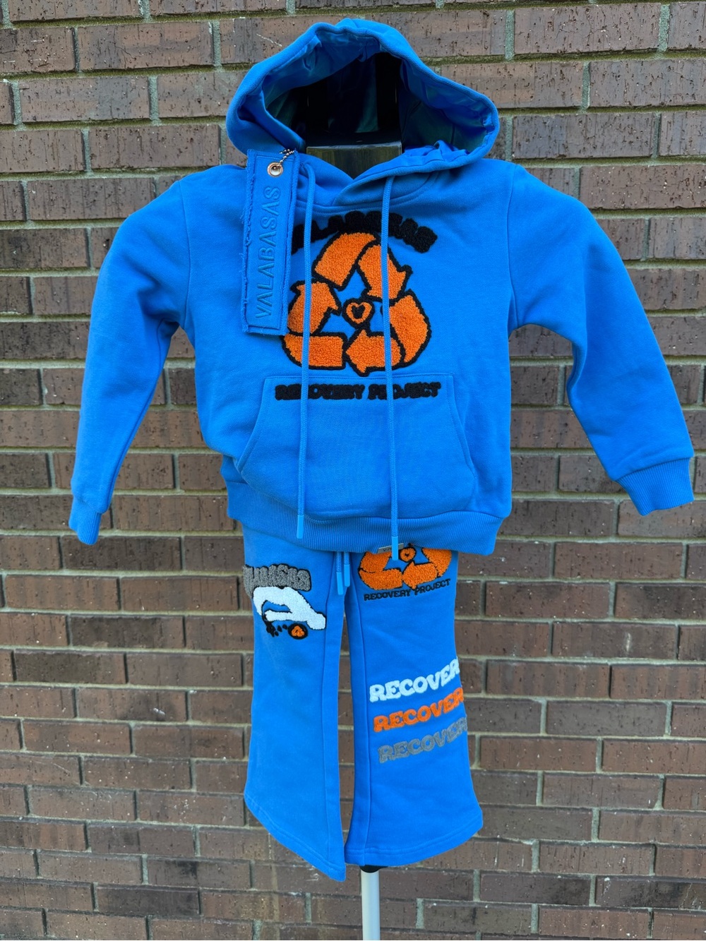 Valabasas Kids Discovery Project Sweatsuit Tracksuit Blue Set Child Size 1/2 T
